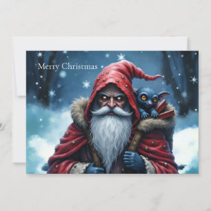 Cartes Pour Fêtes Annuelles Père Noël Frostbite et son elfe de malice.