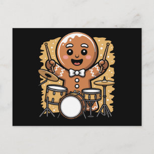 Cartes Pour Fêtes Annuelles Père Noël Gâteau Épicé Tambourineur Tambours Fête