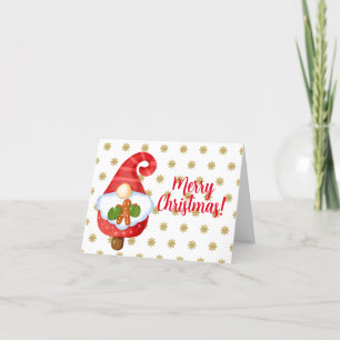 Cartes Pour Fêtes Annuelles Père Noël gnome 