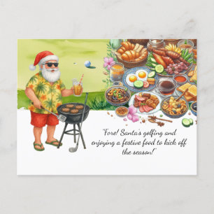 Cartes Pour Fêtes Annuelles Père Noël Golf & Festive Petit déjeuner pour Club