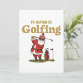 Cartes Pour Fêtes Annuelles Père Noël golfeur (Debout devant)
