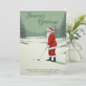 Cartes Pour Fêtes Annuelles Père Noël Golfing (Debout devant)