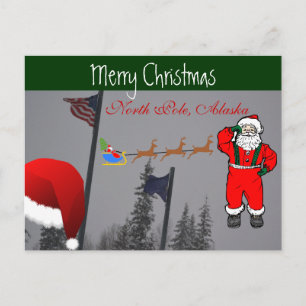 Cartes Pour Fêtes Annuelles Père Noël House Reindeer Sleigh Blizzard Storm Fro