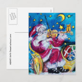 CARTES POUR FÊTES ANNUELLES PÈRE NOËL INSPIRÉ (Devant / Derrière)