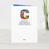 CARTES POUR FÊTES ANNUELLES PÈRE NOËL INSPIRÉ AVEC NOËL CADEAUX MONOGRAMME (Dos)