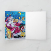 CARTES POUR FÊTES ANNUELLES PÈRE NOËL INSPIRÉ AVEC NOËL CADEAUX MONOGRAMME (Intérieur)