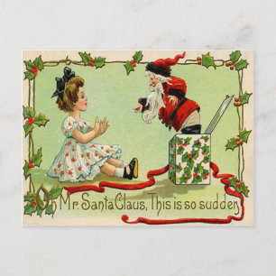 Cartes Pour Fêtes Annuelles Père Noël Jack dans une boîte