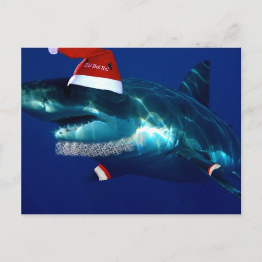 Cartes Pour Fêtes Annuelles Père Noël Jaws (Devant)