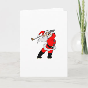 Cartes Pour Fêtes Annuelles Père Noël jouant au golf