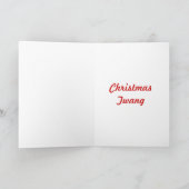 Cartes Pour Fêtes Annuelles Père Noël jouant les bleus (Intérieur)