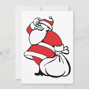 Cartes Pour Fêtes Annuelles Père Noël joyeux de Noël de dessin animé, sac de j