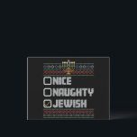 Cartes Pour Fêtes Annuelles Père Noël juif méchant gentil Noël Hanukkah détest<br><div class="desc">Père Noël juif méchant gentil Noël Hanukkah détestable</div>