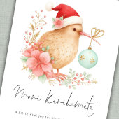 Cartes Pour Fêtes Annuelles Père Noël Kiwi Meri Kirihimete Noël néo-zélandais