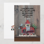 Cartes Pour Fêtes Annuelles Père Noël le Bâtisseur (Devant / Derrière)