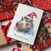 Cartes Pour Fêtes Annuelles Père Noël Little Hippo, coutume