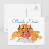 Cartes Pour Fêtes Annuelles Père Noël Lucia (Devant / Derrière)
