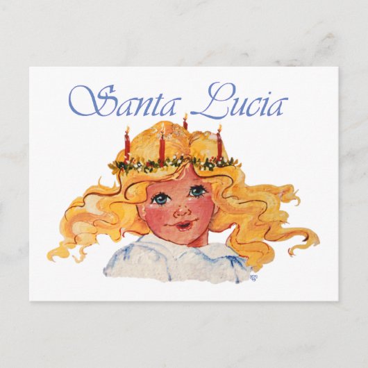 Cartes Pour Fêtes Annuelles Père Noël Lucia (Devant)