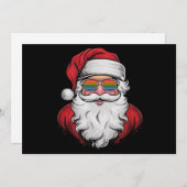Cartes Pour Fêtes Annuelles Père Noël Lunettes de soleil Fierté Pyjama de Noël (Devant / Derrière)