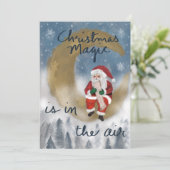 Cartes Pour Fêtes Annuelles Père Noël magique de Noël (Debout devant)