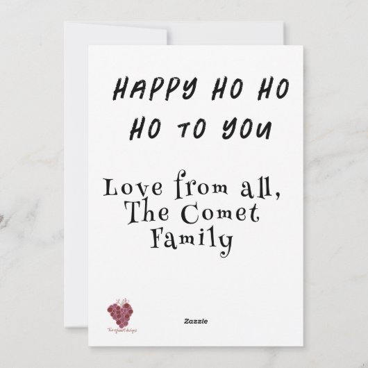 Cartes Pour Fêtes Annuelles Père Noël magique de Noël (Dos)