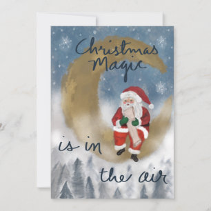 Cartes Pour Fêtes Annuelles Père Noël magique de Noël