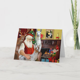 Cartes Pour Fêtes Annuelles Père Noël : Mama Llama et son bébé