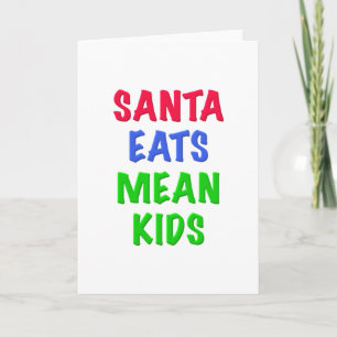 Cartes Pour Fêtes Annuelles Père Noël Mange Moyenne Kids