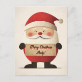 Cartes Pour Fêtes Annuelles Père Noël Message privé (Devant)