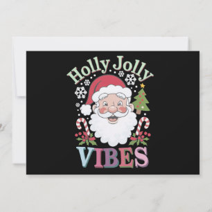 Cartes Pour Fêtes Annuelles Père Noël mignon groovy vibes joyeux Noël
