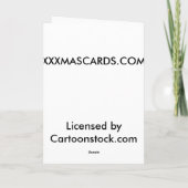 Cartes Pour Fêtes Annuelles Père Noël monte aux toilettes (Dos)