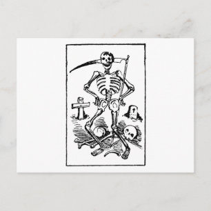 Cartes Pour Fêtes Annuelles Père Noël Muerte, Mexicaine Grim Reaper c. début d