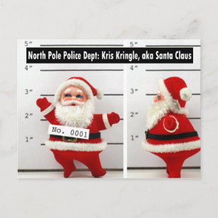 Cartes Pour Fêtes Annuelles père Noël Mug Shot