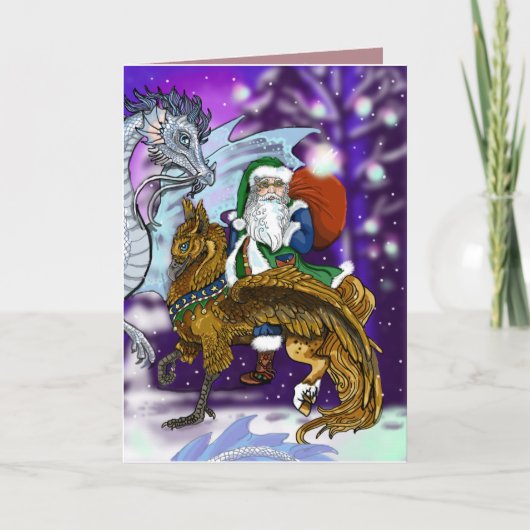Cartes Pour Fêtes Annuelles Père Noël mythique (Devant)