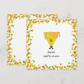 Cartes Pour Fêtes Annuelles Père Noël Nacho avec des Chips (Devant / Derrière)