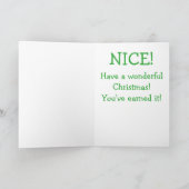 Cartes Pour Fêtes Annuelles Père Noël Naughty ou Nice List Noël (Intérieur)