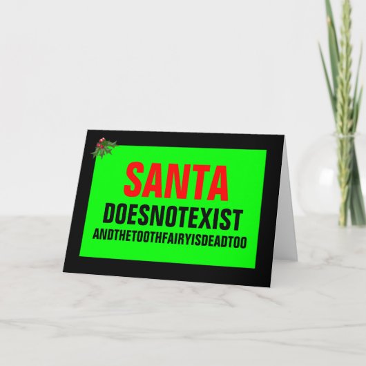 Cartes Pour Fêtes Annuelles Père Noël n'existe pas (Devant)