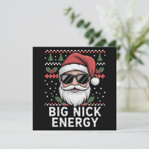 Cartes Pour Fêtes Annuelles Père Noël Noël Big Nick Energy Fête Drôle
