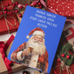 Cartes Pour Fêtes Annuelles Père Noël Noël Funny Reindeer Noms Bière<br><div class="desc">Ce design a été créé par art numérique et peut être personnalisé dans la zone fournie par le changement de la photo et/ou du texte. Vous pouvez également le customiser en choisissant l'option cliquer pour customiser une autre option et supprimer ou modifier la couleur de l'arrière - plan, ajouter du...</div>