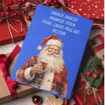 Cartes Pour Fêtes Annuelles Père Noël Noël Funny Reindeer Noms Bière<br><div class="desc">Ce design a été créé par art numérique et peut être personnalisé dans la zone fournie par le changement de la photo et/ou du texte. Vous pouvez également le customiser en choisissant l'option cliquer pour customiser une autre option et supprimer ou modifier la couleur de l'arrière - plan, ajouter du...</div>