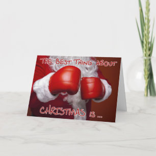 Cartes Pour Fêtes Annuelles Père Noël Noël Noël Noël Noël Funny Humour Boxing 