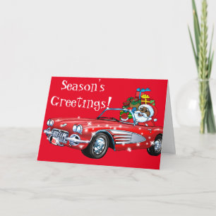 Cartes Pour Fêtes Annuelles Père Noël noir