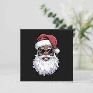 Cartes Pour Fêtes Annuelles Père Noël Noir Xmas Santa Afro Afro-Américain