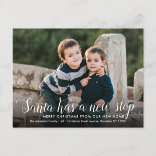 Cartes Pour Fêtes Annuelles Père Noël Nouvelle Maison Stop Noël Photo Holiday 