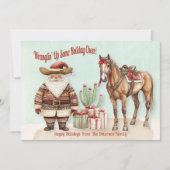 Cartes Pour Fêtes Annuelles Père Noël occidentale personnalisée (Devant)