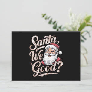 Cartes Pour Fêtes Annuelles Père Noël, on est bons ? Enfants de Noël drôle de
