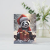 Cartes Pour Fêtes Annuelles Père Noël Panda Bear (Debout devant)