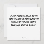 Cartes Pour Fêtes Annuelles Père Noël parachutiste joyeux Noël  (Dos)