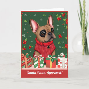 Cartes Pour Fêtes Annuelles Père Noël Paws À Venir