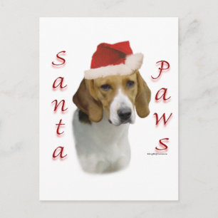 Cartes Pour Fêtes Annuelles Père Noël Paws, États-Unis