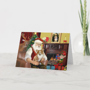 Cartes Pour Fêtes Annuelles Père Noël Pembroke Welsh Corgi